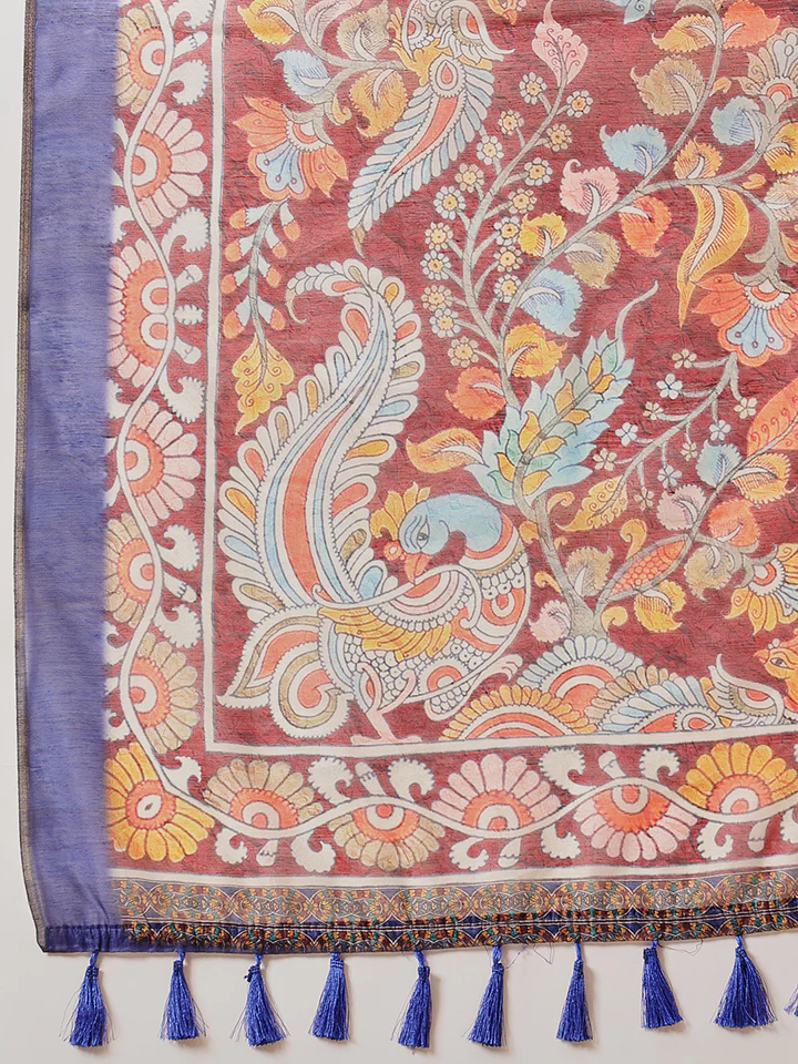 Bewitching Blue Bandhani Printed Cotton Navratri Wear Saree