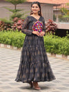 Lovely Black Bandhani Printed Georgette Navratri Gown